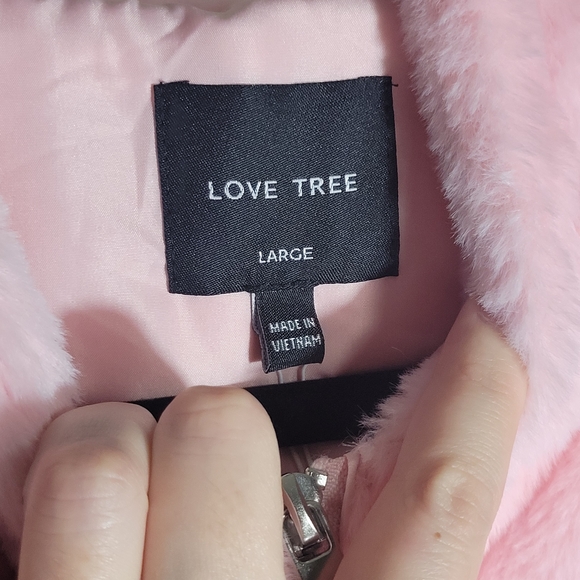 Love Tree Blush Teddy Jacket with Hood - Picture 2 of 4